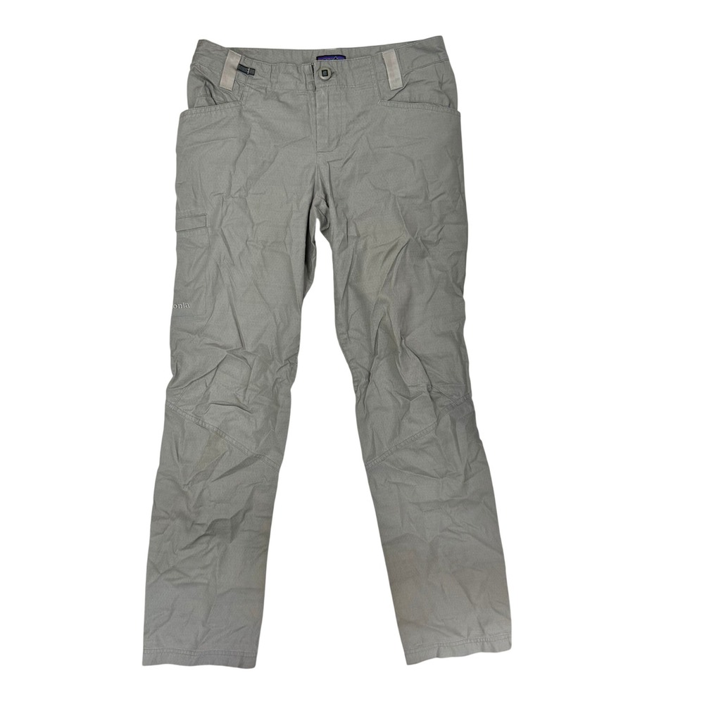 Patagonia Womens Venga Rock Pants Grey Organic Cotton Stretch Size 4